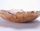 Natural Edge Birdseye Big Leaf Maple Burl Wooden Bowl 1030