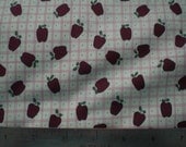 Dark Apple Pink Check Print Fabric by Cheri for SSI 100 percent cotton Cute As A Button Plaid