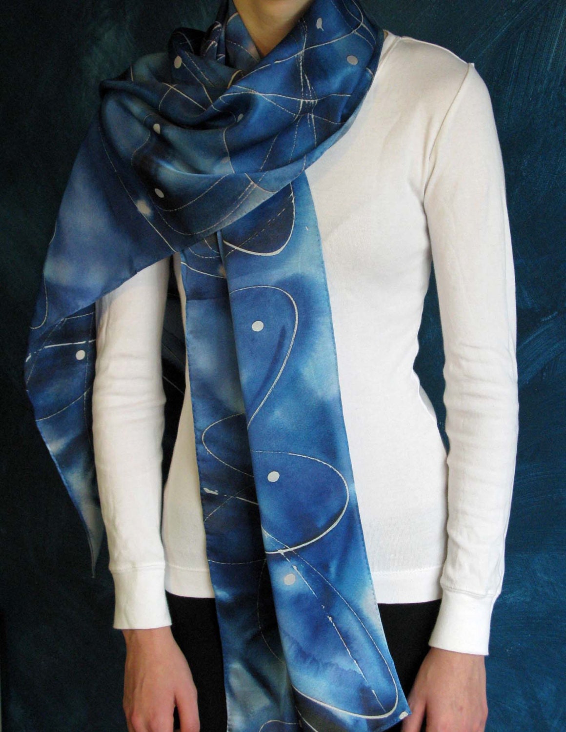 Cosmic Exploration Silk Charmeuse Scarf