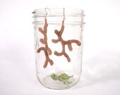 Delicate Branches - Merino Felt Sculptural Mini-Branches - Gypsy Earrings