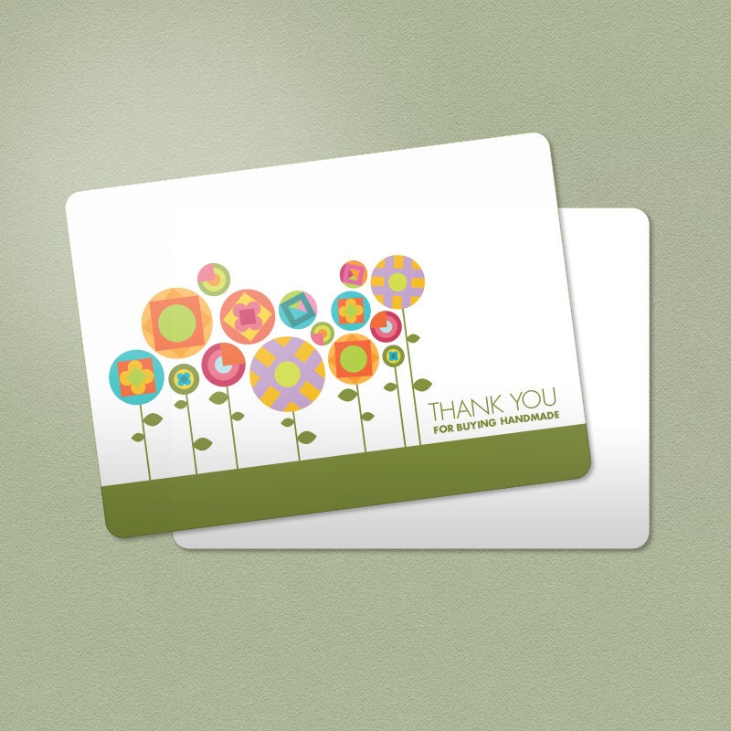 100 Thank you Postcards 5" x 7" - Glossy or Matte - Full Color - for your Etsy Shop