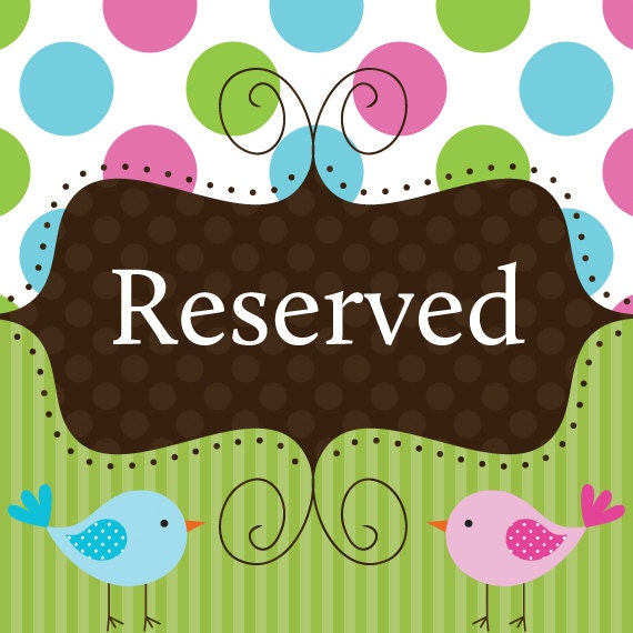 Reserved For Maria