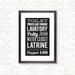Toilet Typography, toilet humor, bathroom decor, tongue in cheek, choose your color: 11 x 17