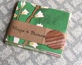 Bird, Butterfly, Vegetables - Set of 5 Mini Blank Note Cards, Gift tags with Envelopes,  Recycled Paper, Upcycled Books