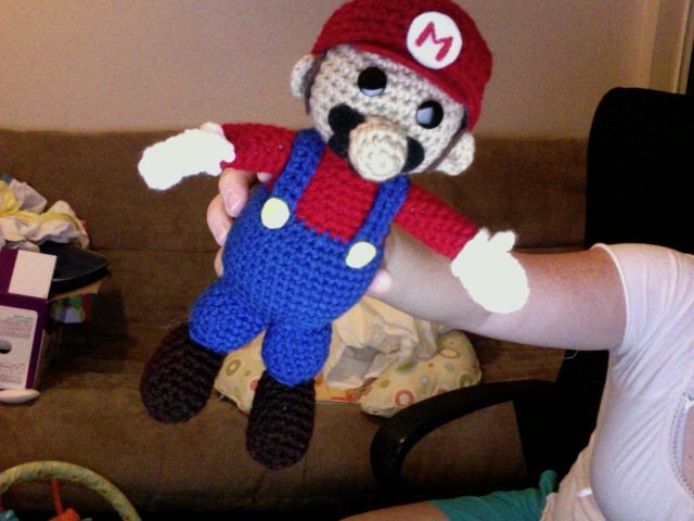 Crochet Mario Doll FREE U.S. Shipping