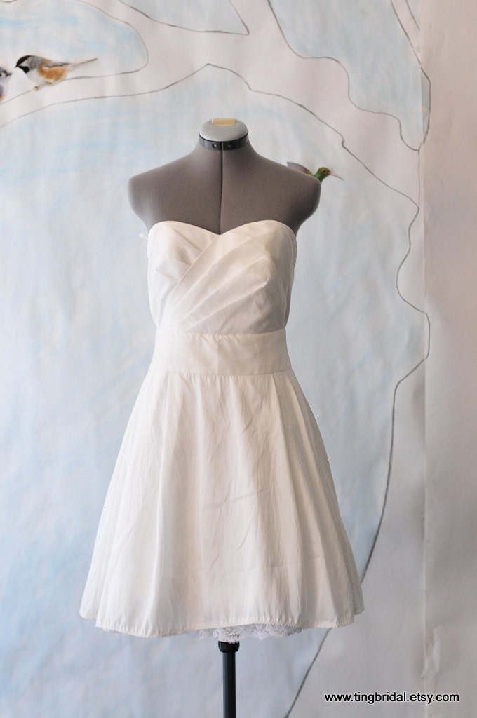 Short Taffeta Wedding Dress-Size 4-Ready to ship