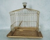 Antique BrassTrade Mark Star Bird Cage - Victorian Birdcage - Vintage Brass Birdcage