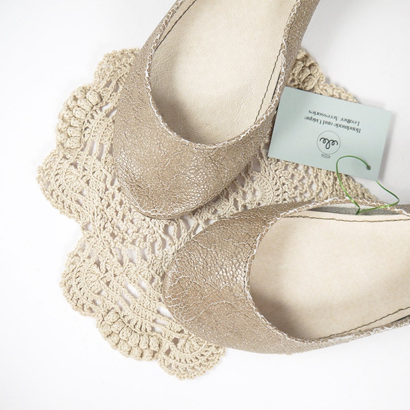 Exotic Leather Blush Handmade Ballet Flats