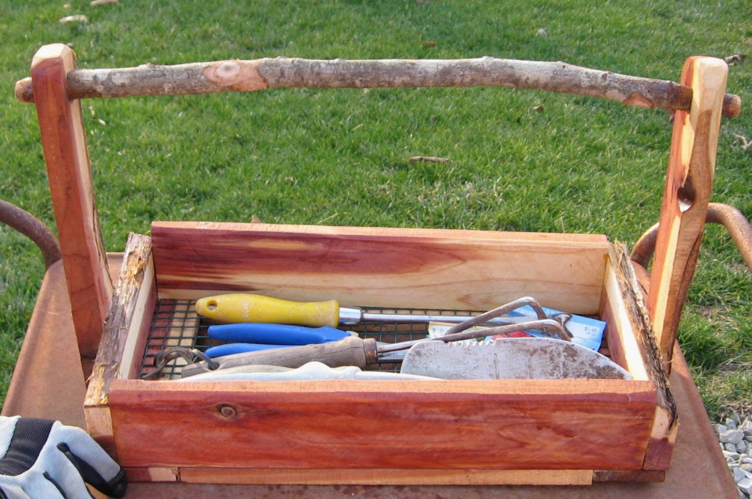 Garden Basket CEDAR gifts for gardeners mom grandmother birthday gift idea garden tool caddy fruits vegetables harvest