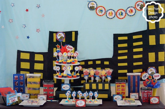 Printable Superheroes Collection by Fara Party Design Il_570xn