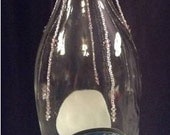 Wine Pink Seed Beat and Swarovski Bicone Wine Bottle Drape