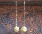 Fun, Dangly, Elegant Gold Ball on Chain Eearring