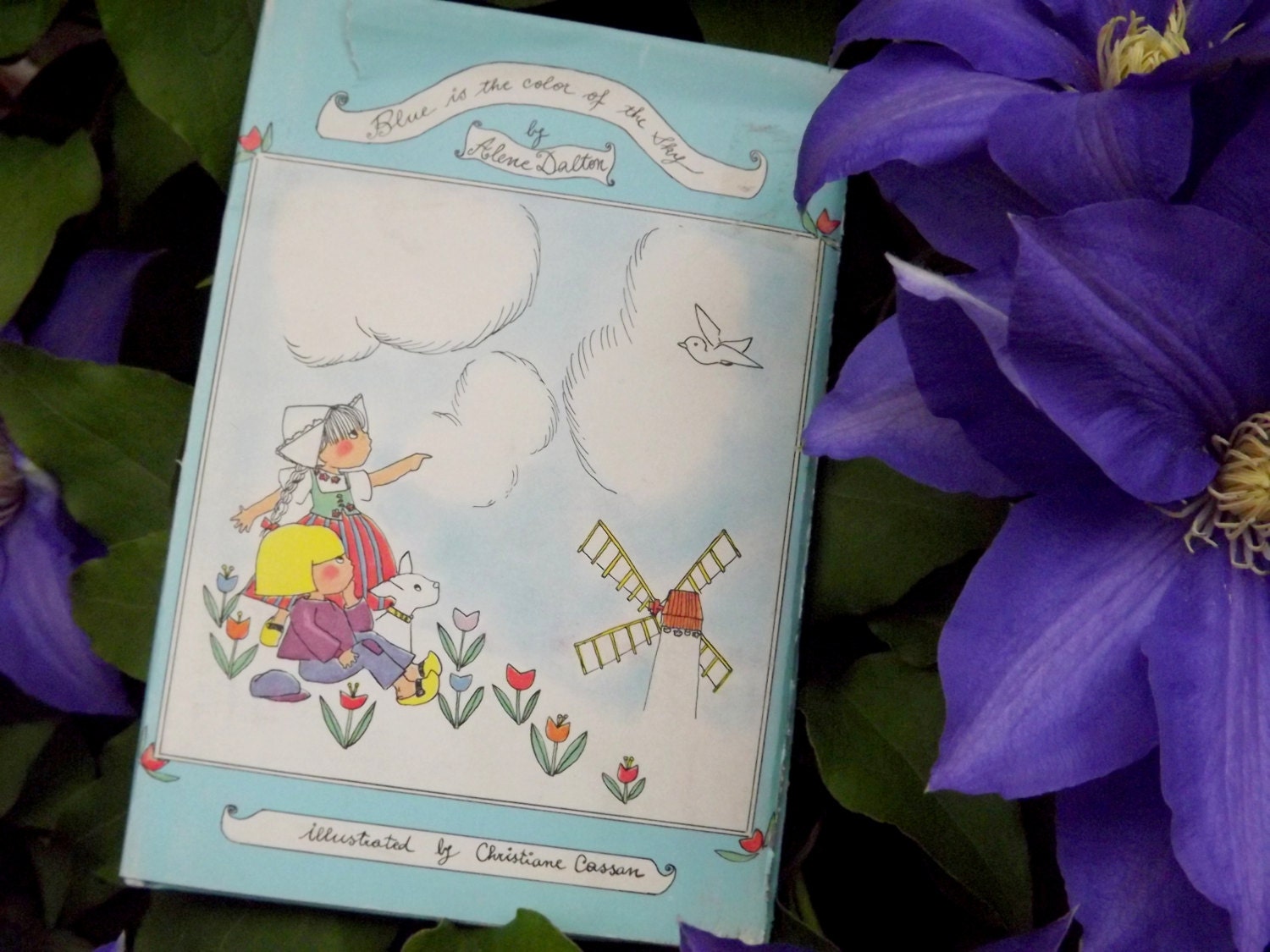 Blue is the Color of the Sky by Alene Dalton, 1960s Vintage Hardcover, Darling Illustrations, Small Book