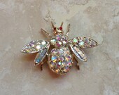 Vintage Sparkling Bee Brooch