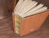 cherry scrapbook or  photo album -  handmade wood book  heirloom memory book anniversary gift - made to order
