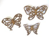 1970s Vintage Butterflies Homeco Boho Wall Decor