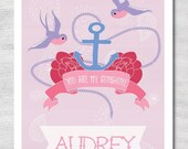 Personalised Poster - A4 - You are my Sunshine Tattoo Style