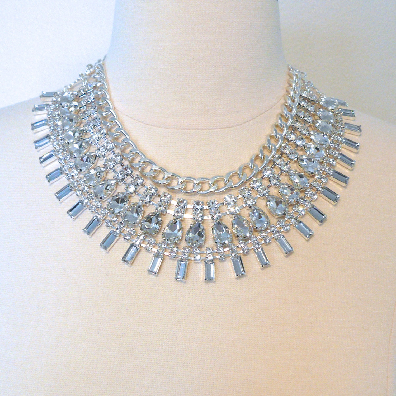 The Queen Cleo Rhinestone Statement Necklace