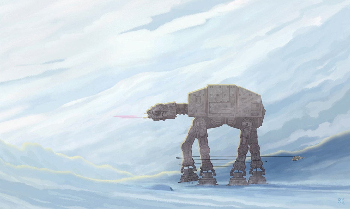 Star Wars AT-AT Walker Takedown Limited Edition Giclee Print