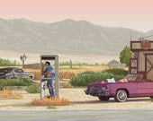 True Romance Phone Booth Scene giclee print