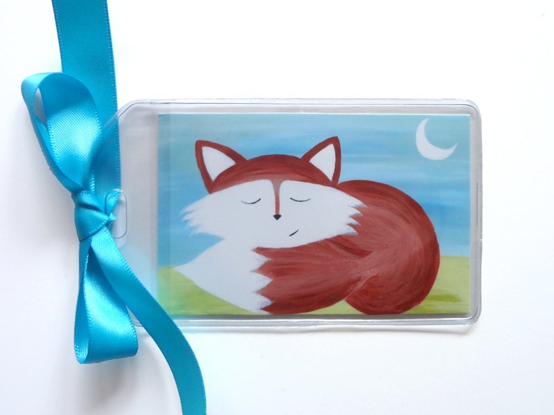 Luggage Tag - Sleepy Fox - Bag Tag / Backpack Tag