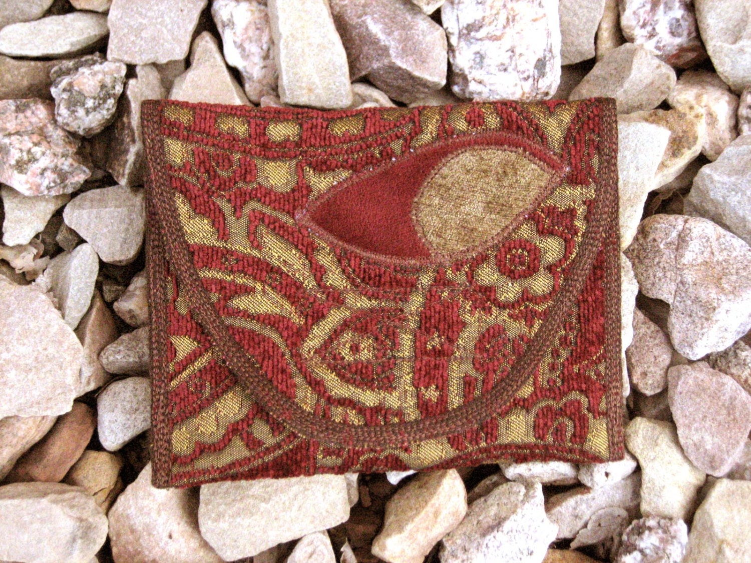 Fabric Wallet - Travel pocket - Eye applique