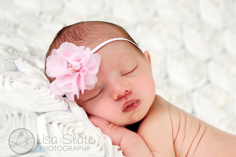 Baby headband, newborn headband, adult headband, child headband and photography prop The single sprinkled- Chiffon CUTIE headband
