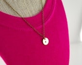 Personalized Hand Stamped Necklace - Mini Initial Necklace