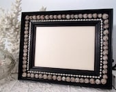 Beach Decor, Shell Picture Frame 5X7 - Sea Shell Wood Frame, Beach Frame