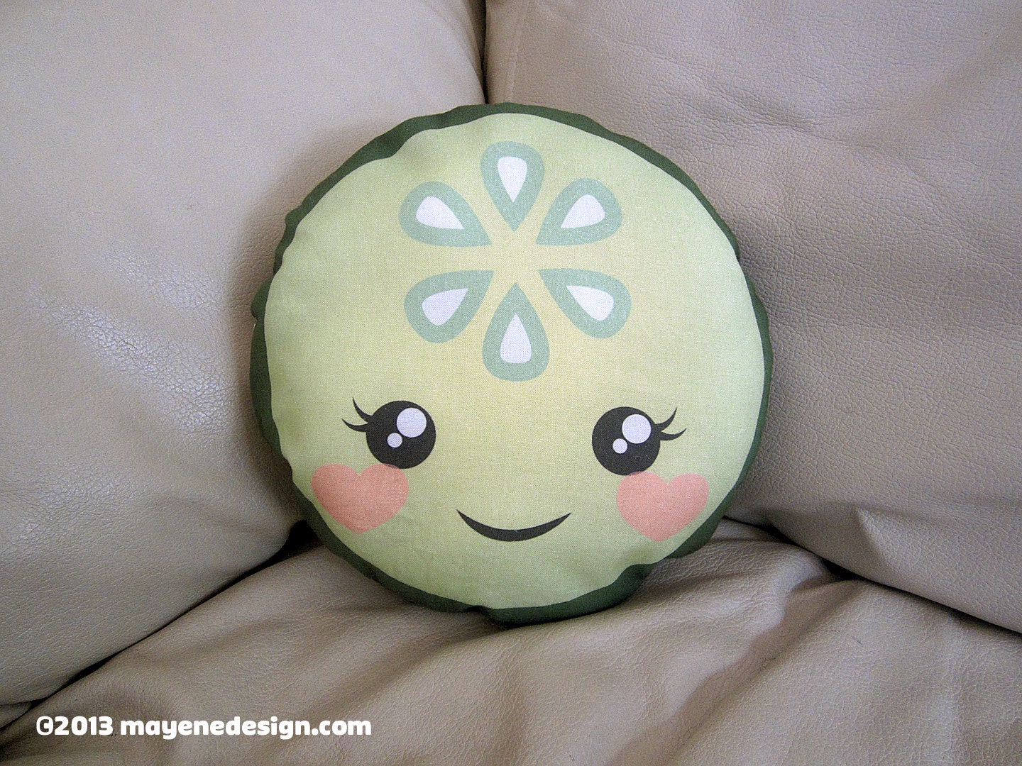cucumber slice pillow