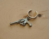 CLEARANCE  Silver Pistol Ear Cuff
