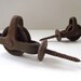 Antique Screw Pulleys Lamp Cord Lag Screw Pulleys Set of 2 Industrial Decor Supplies