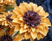 Handmade Paper Flowers - Stemmed Sunflowers - Weddings - Birthdays - Special Events - Set of 12 - Made To Order Il_170x135