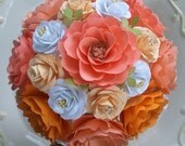 Handmade Paper Flower Wedding Bouquet - Sea Foam And Ivory - Bride or Bridesmaid - Custom Made - Any Color Il_170x135