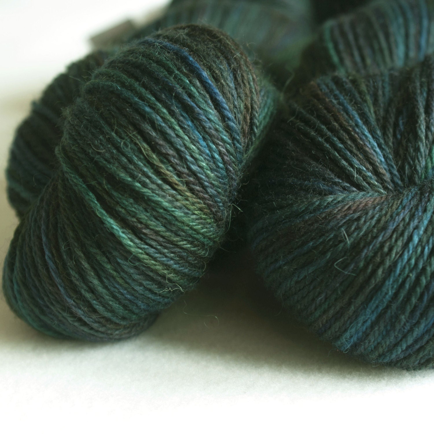 Workhorse Sock - Superfine Alpaca Merino yarn - 'Oilspill Blues' 333m