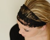 lace headband black
