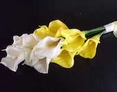 Wedding Calla Lily Bouquet, real touch flowers