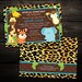 20 double sided, 5x7 -- Wild Leopard Print Jungle Friends Baby Shower or Birthday Invitations -- Custom