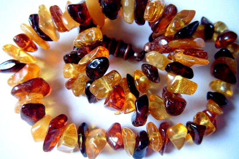 Matching Set of 100% Genuine Baltic Amber Mother Baby Necklaces Made to Order in the USA up to Combined Length of 27"