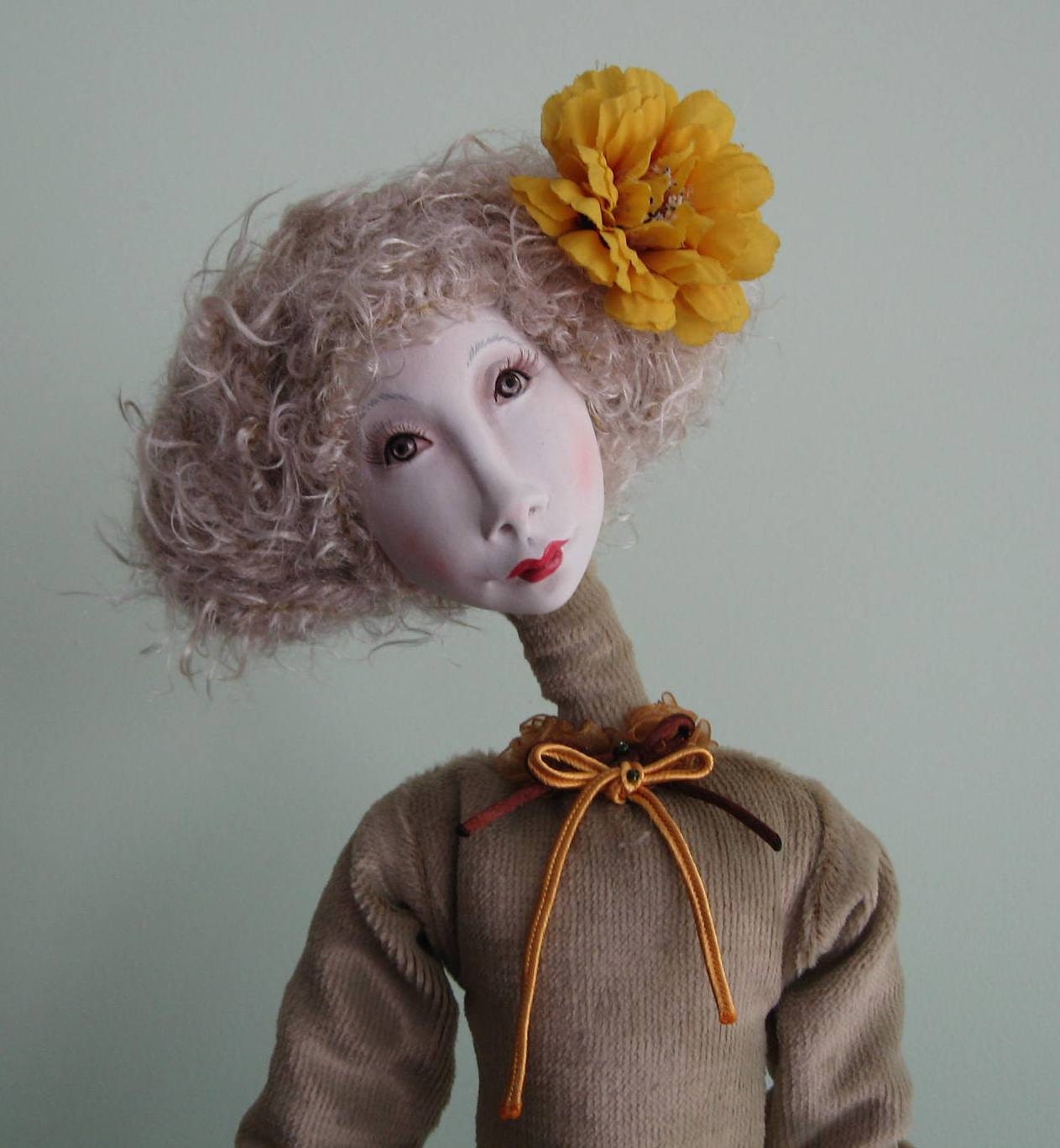 Vita Art doll OOAK  Paper clay doll Handmade art doll