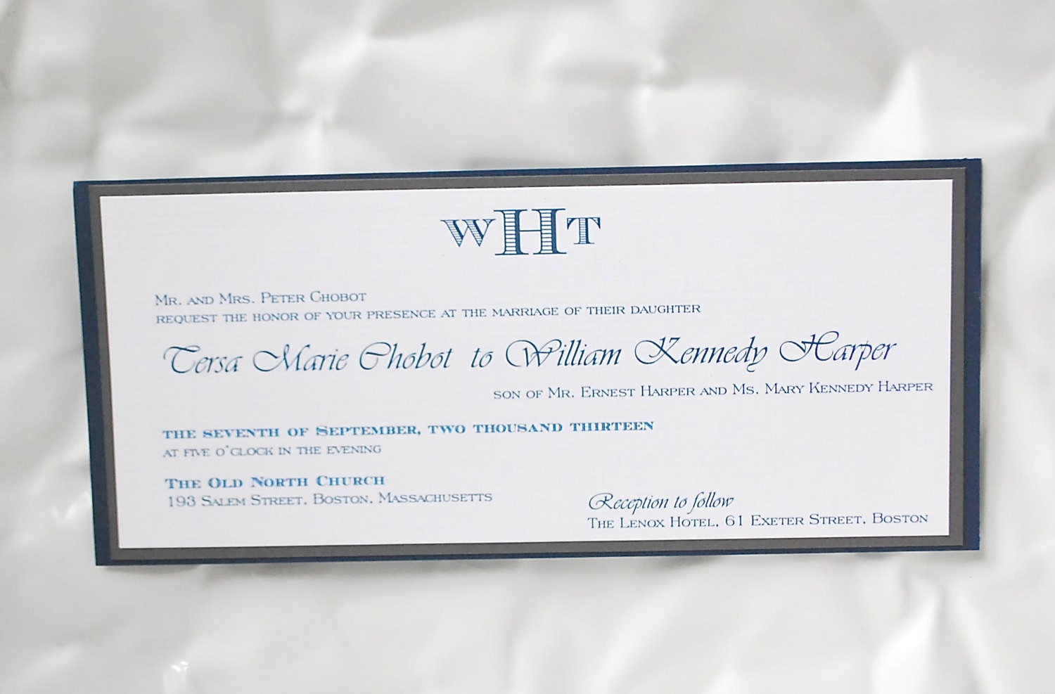 Simple Elegance Monogram Invitation