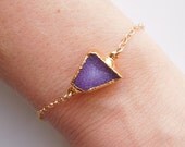 Drusy Bracelet in Midnight Purple, Druzy Jewelry, OOAK