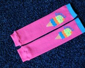 Hot Pink Baby Legwarmers with SWEET Ice Cream Cones cute baby legs for girls, crawler covers, baby shower gift