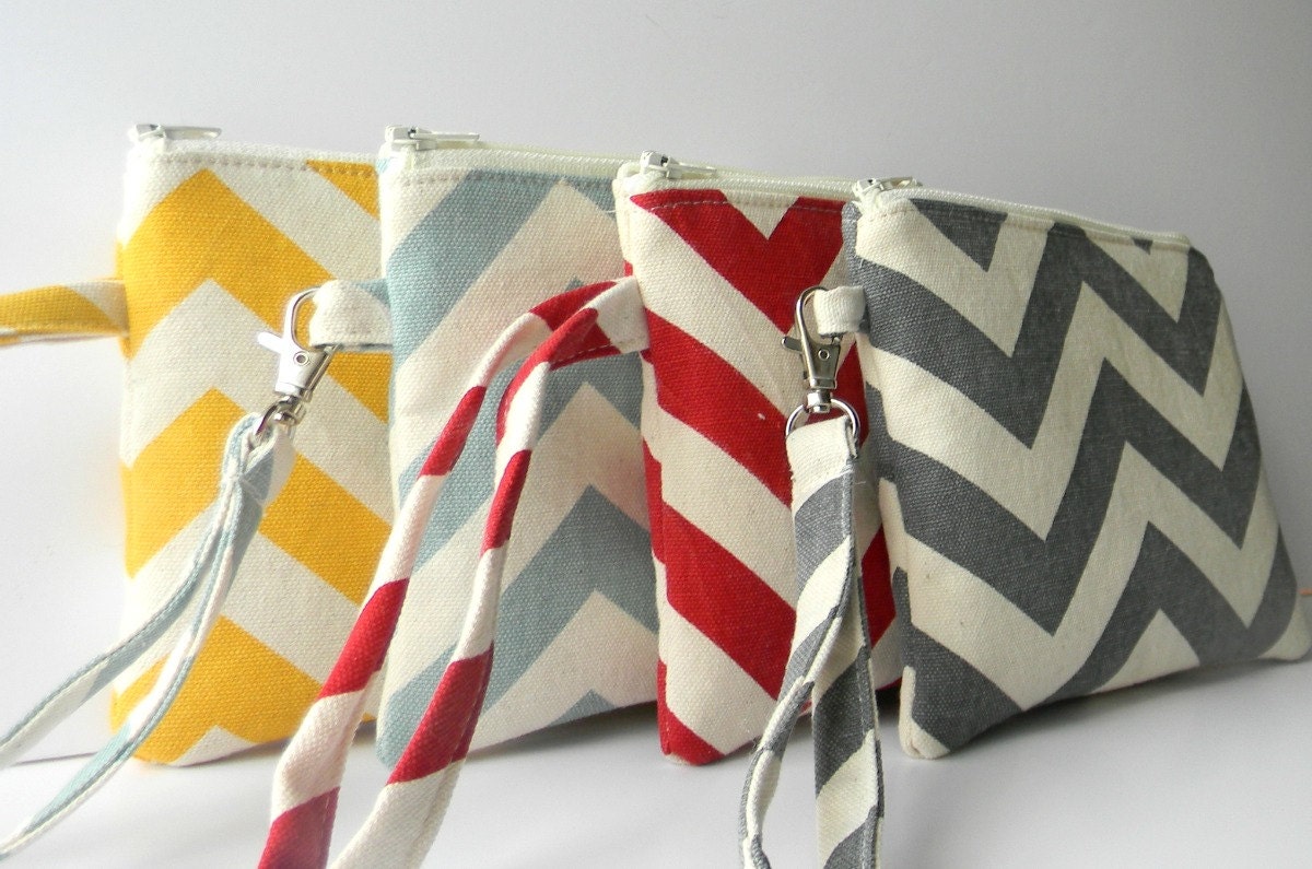 Chevron Wristlet