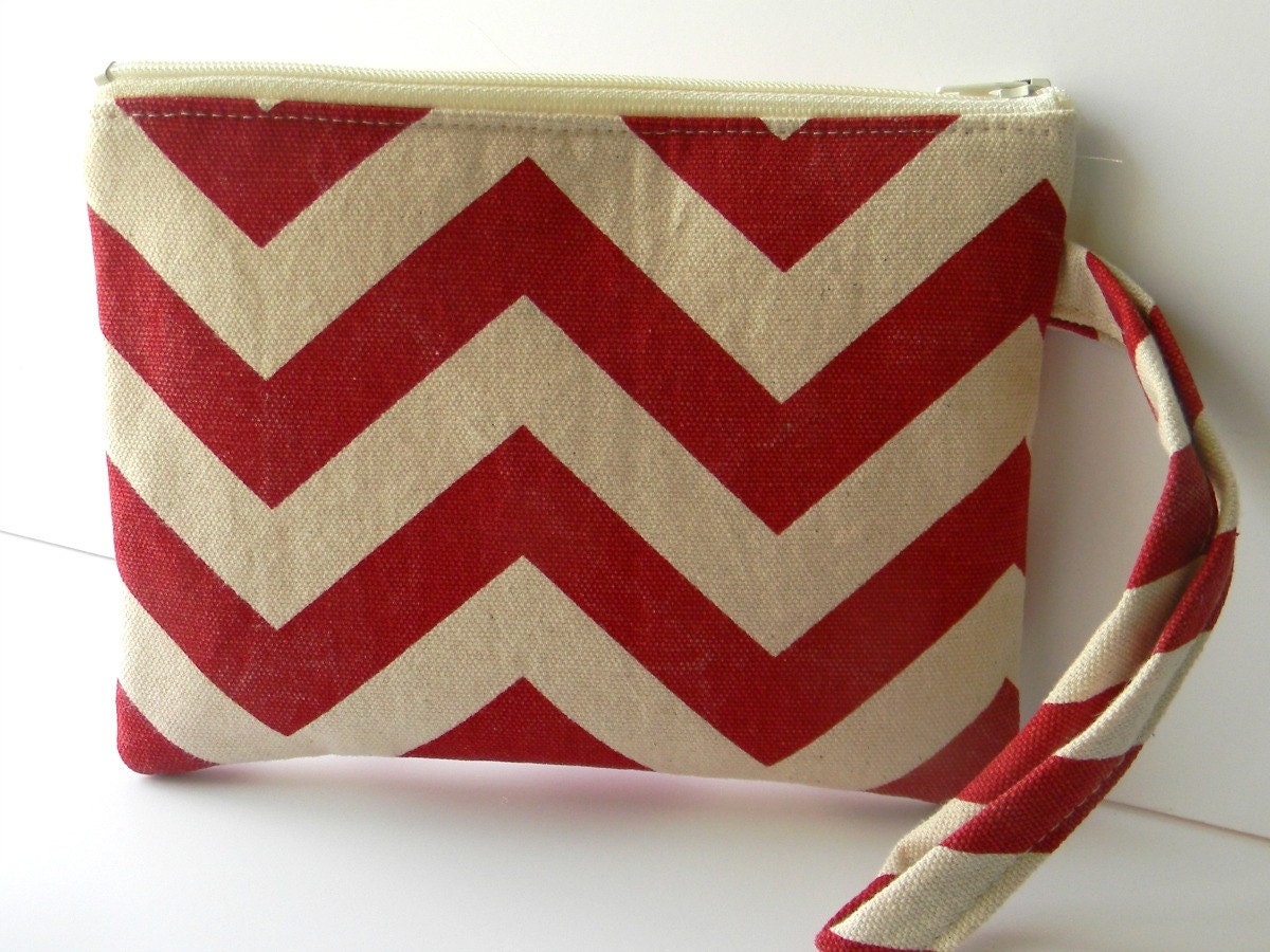 Chevron Wristlet