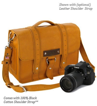 14" Sunrise Newport Voyager Leather Camera Bag - Made in America