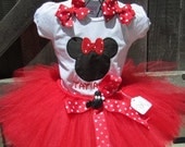 Red Minnie Mouse Tutu Set