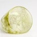 clear round eco resin ring featuring Pacific Northwest lichen - size 6