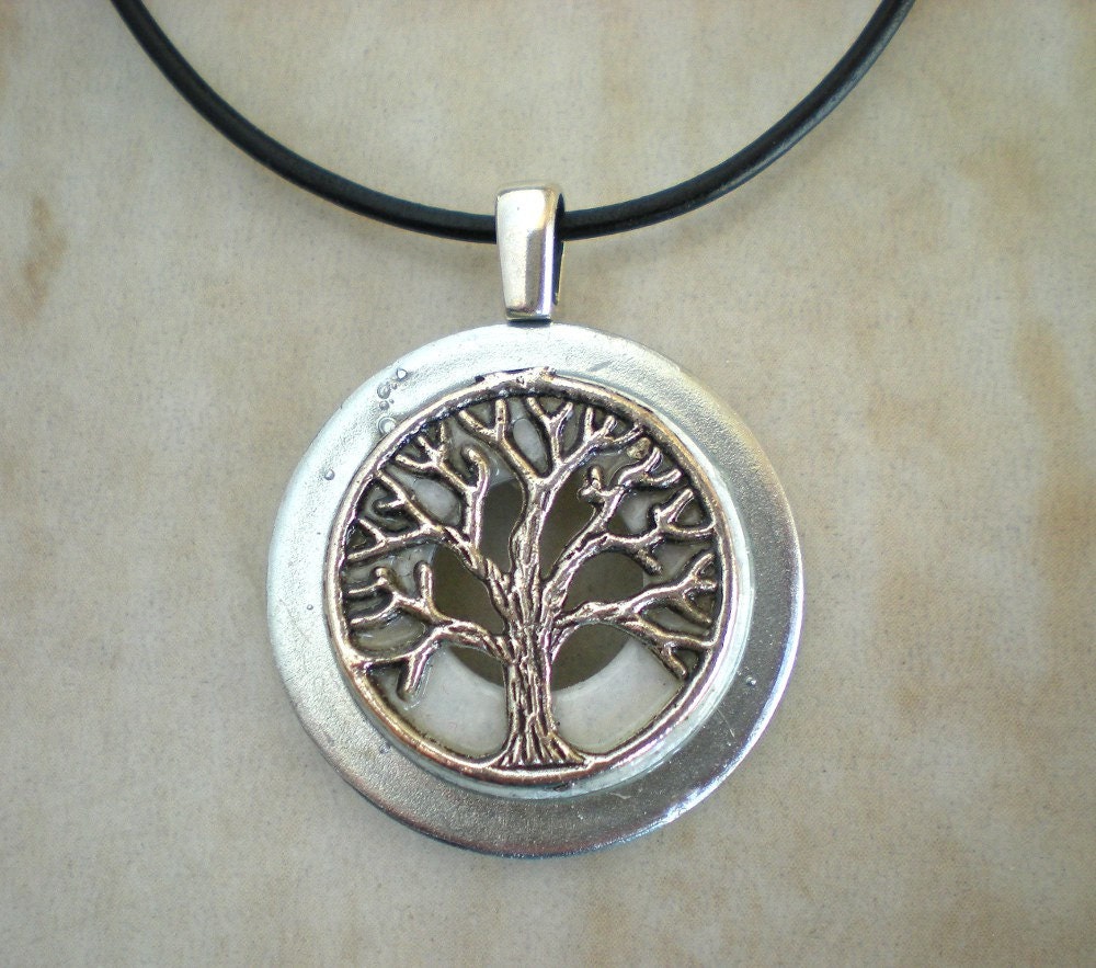 Tree of Life Necklace: White - Men's Jewelry - Men's Necklace - Tree Jewelry - Celtic Jewelry - Fathers Day - Wiccan Jewelry