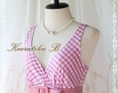 Princess Lulla Summer Dress - Sweet Cutie Spring Summer Dress Checkered Sundress Princess Lulla Collection Pink/Lilac Color Party Dress